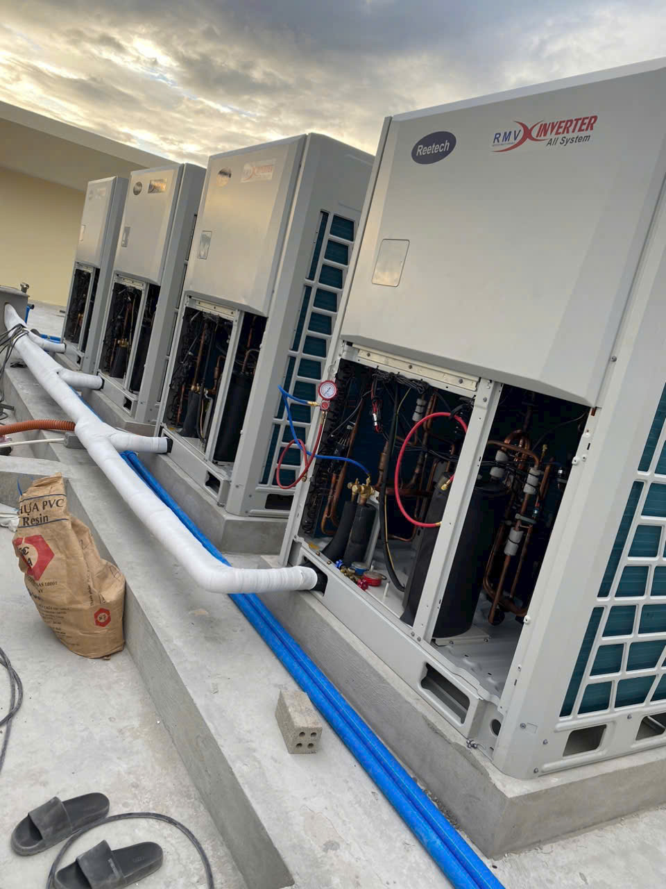 Thi công hệ thống lạnh VRF tổng công xuất : 350hp - Sở chỉ huy quân sự tỉnh Bình Thuận