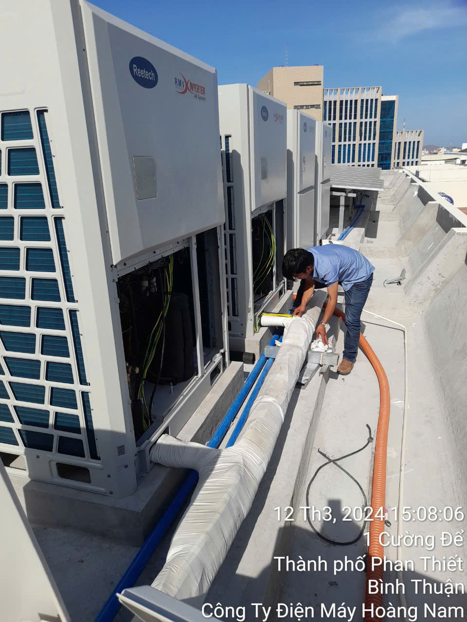 Thi công hệ thống lạnh VRF tổng công xuất : 350hp - Sở chỉ huy quân sự tỉnh Bình Thuận